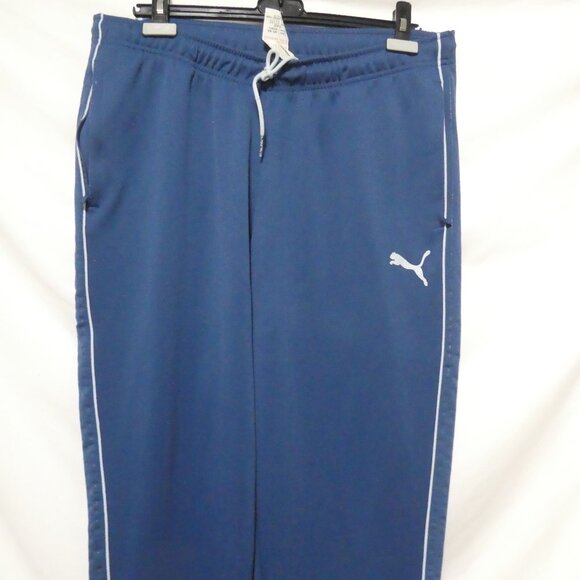 PUMA | xl - extra large | Blue Exercise / Track Pants With White Stripe Sides - Picture 6 of 15